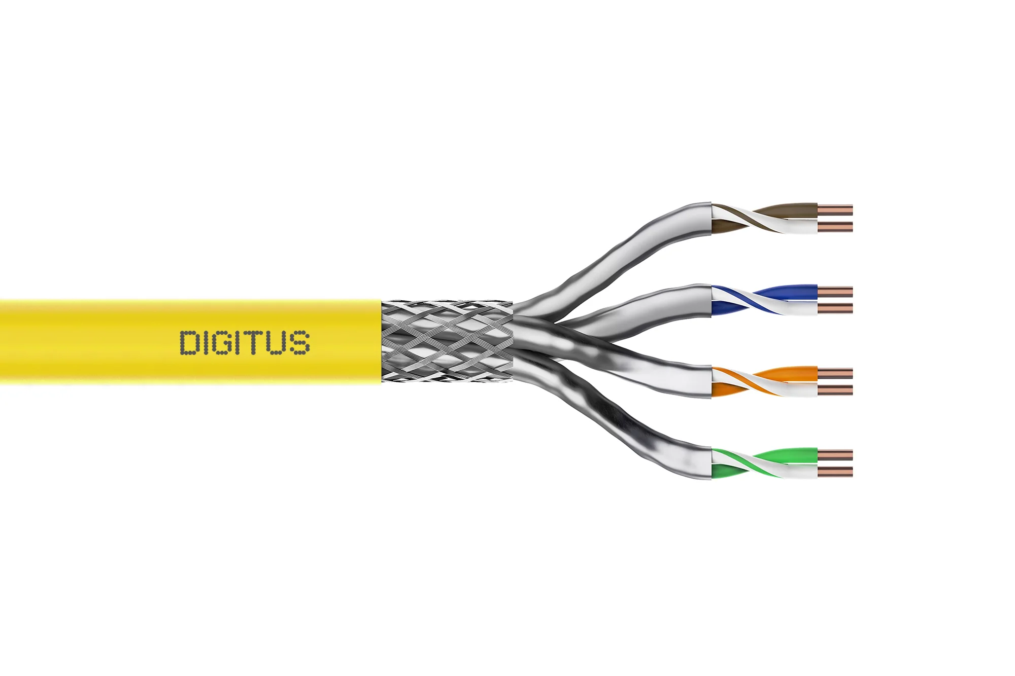 DIGITUS Installationskabel Kat.7A, S/FTP, PiMF, 100 m, gelb (EAN: 4016032462828)