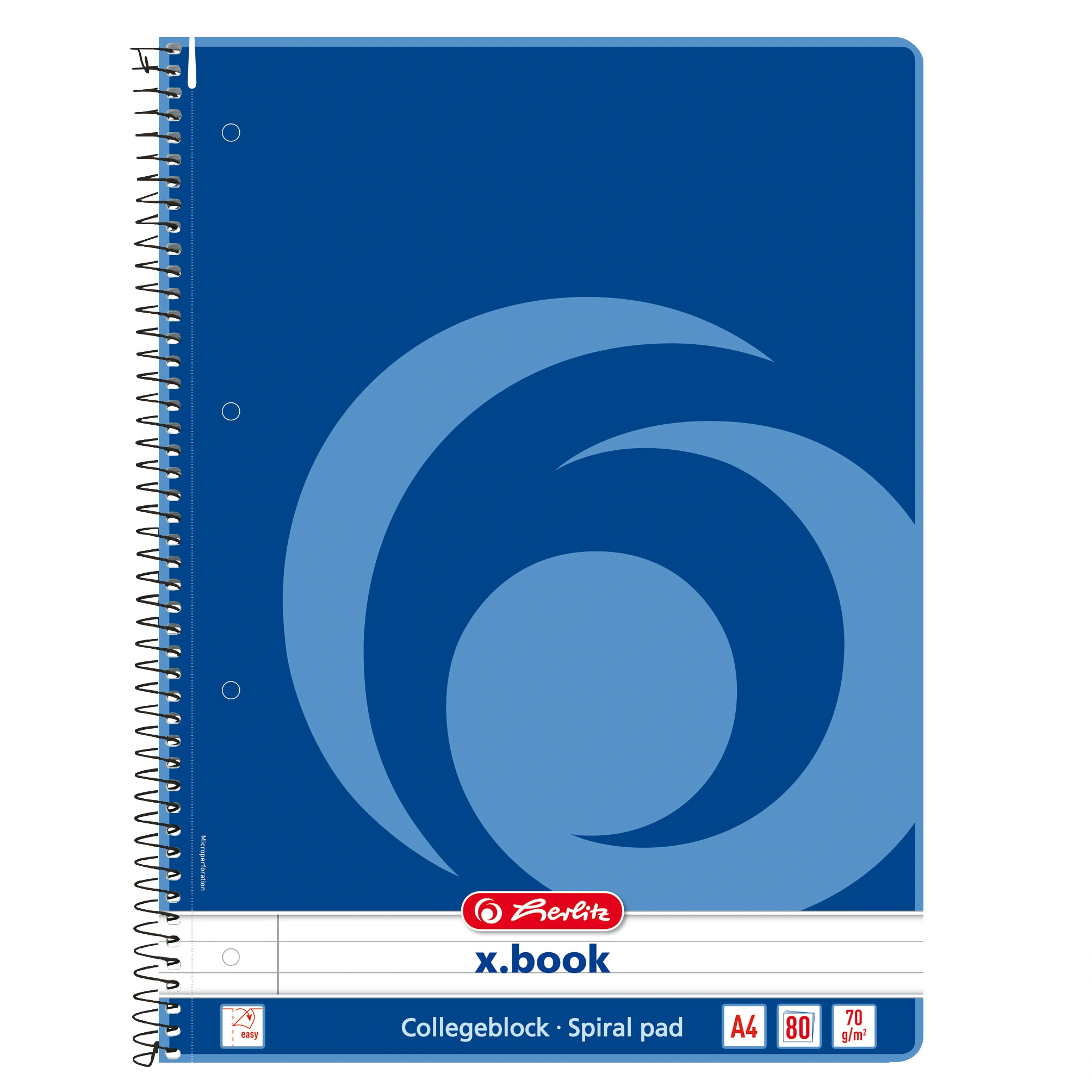 herlitz Collegeblock x.book, DIN A4, 80 Blatt, liniert (EAN: 4008110307930)