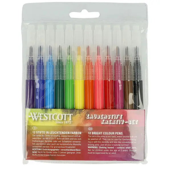 WESTCOTT Zauberstift, 12er Nachfüllpack für Airbrush-Stift (EAN: 4027521521766)