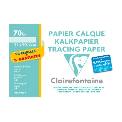 Clairefontaine Transparentpapier, DIN A4, Aktionspack (EAN: 3329680968538)