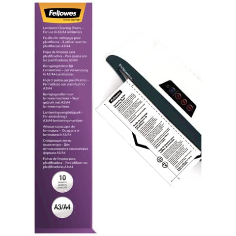 Fellowes Reinigungs- und Schutzkarton für Laminatoren,DIN A4 (EAN: 0043859522163)
