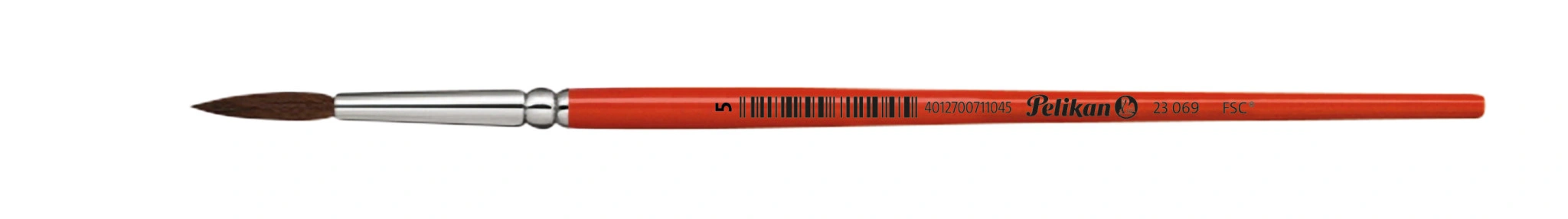 Pelikan Haarpinsel Sorte 23, Gr. 5, stumpfer Holzstiel, orange (EAN: 4012700711045)