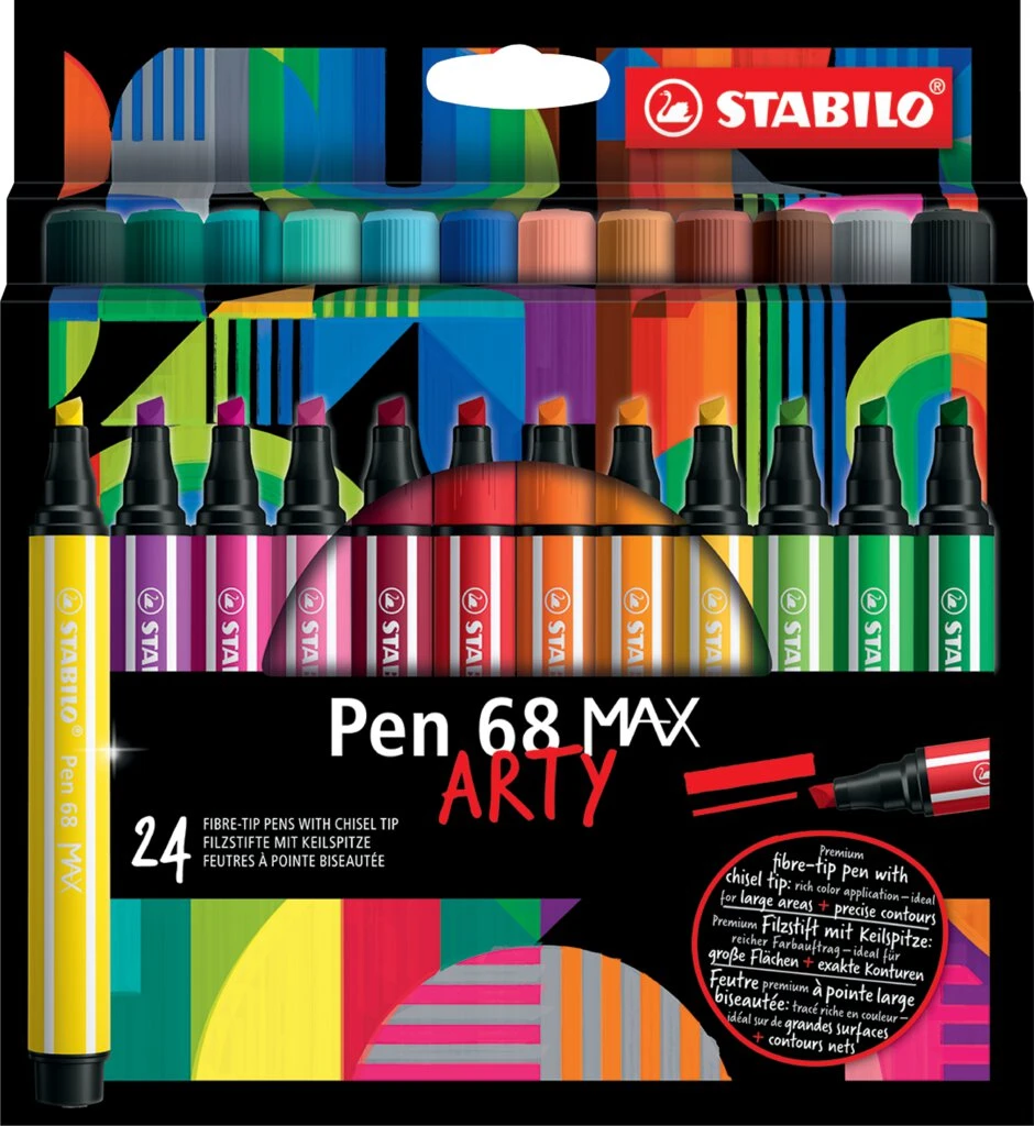 STABILO Fasermaler Pen 68 MAX, 24er Kartonetui ARTY (EAN: 4006381590037)