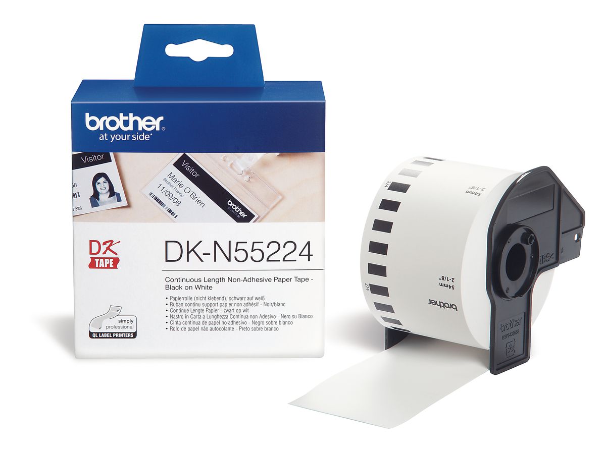 brother DK-N55224 Endlos-Etiketten Papier, 54 mm x 30,48 m (EAN: 4977766665759)
