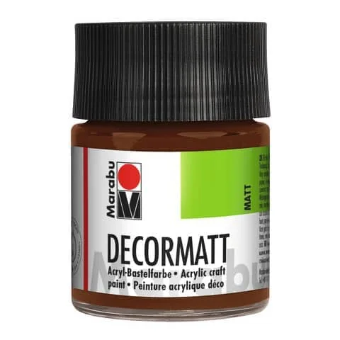 Marabu Acrylfarbe "Decormatt", hellbraun, 50 ml, im Glas (EAN: 4007751097194)