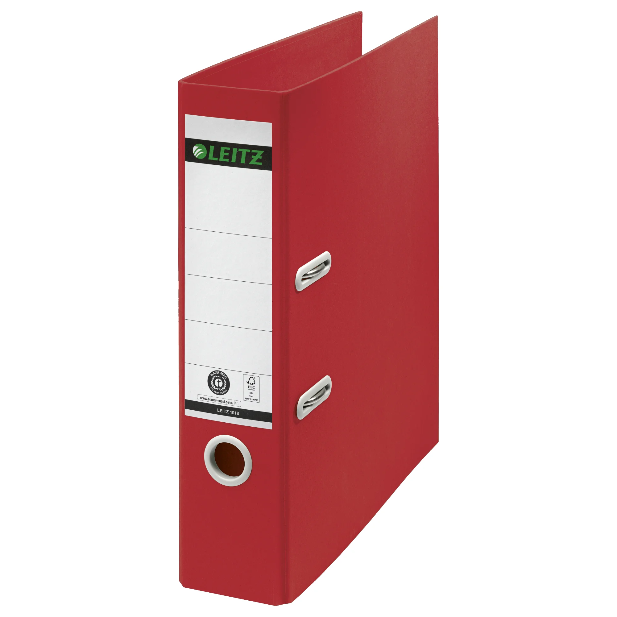 LEITZ Ordner Recycle, 180 Grad, 80 mm, rot (EAN: 4002432132249)