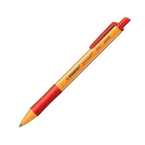 STABILO Druckkugelschreiber pointball, 0,5 mm, rot (EAN: 4006381437028)