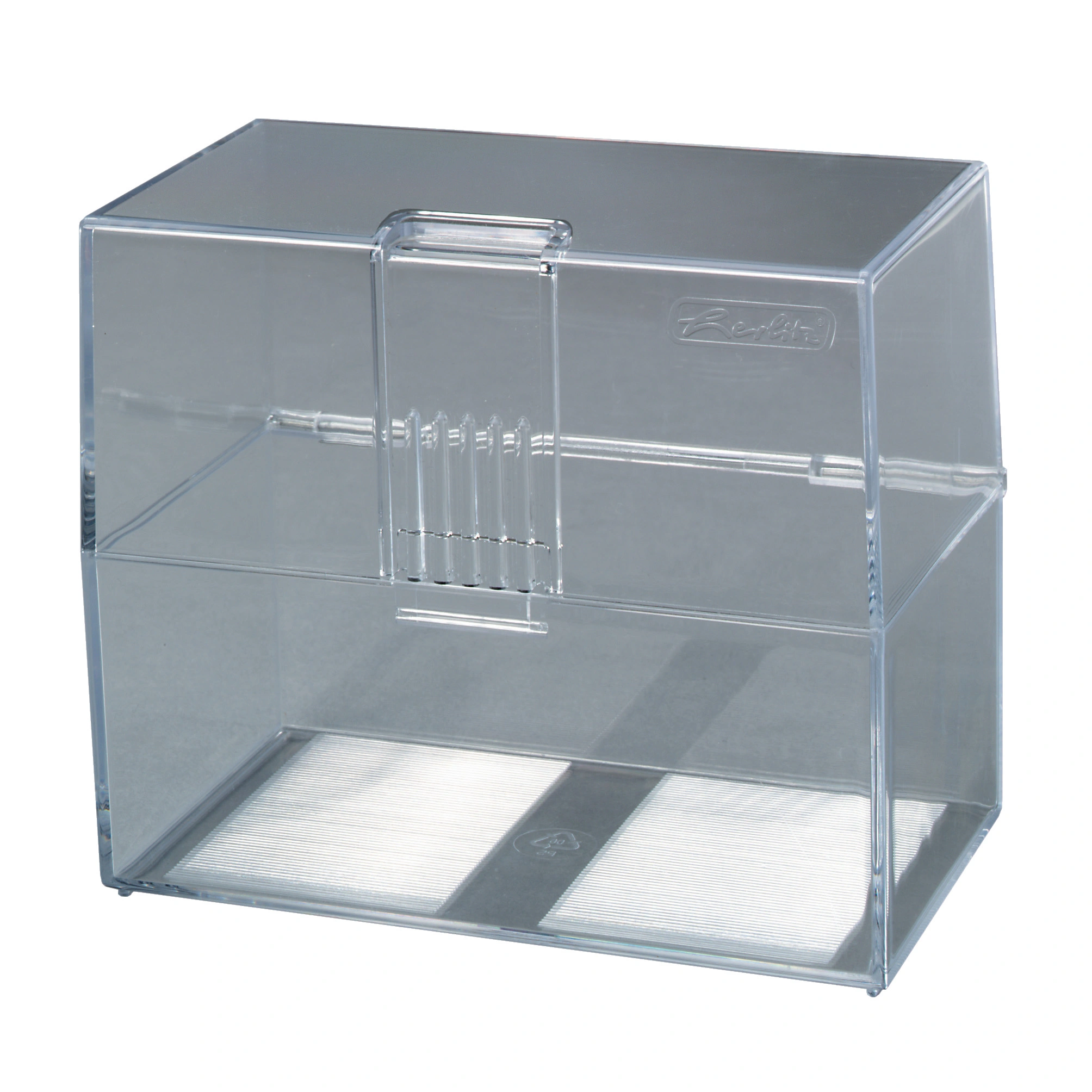 herlitz Karteikasten, DIN A7 quer, Kunststoff, transparent (EAN: 4008111907023)