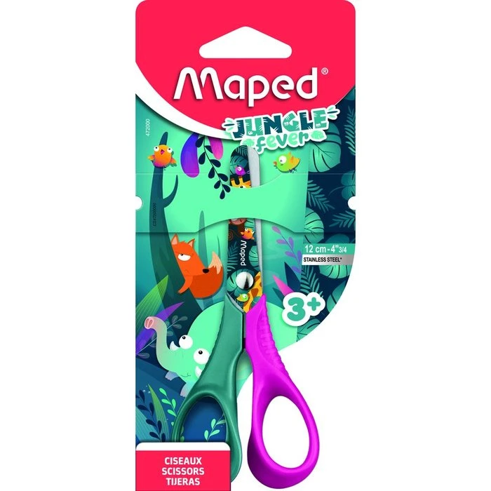 Maped Bastelschere JUNGLE fever VIVO, 120 mm,farbig sortiert (EAN: 3154144720007)