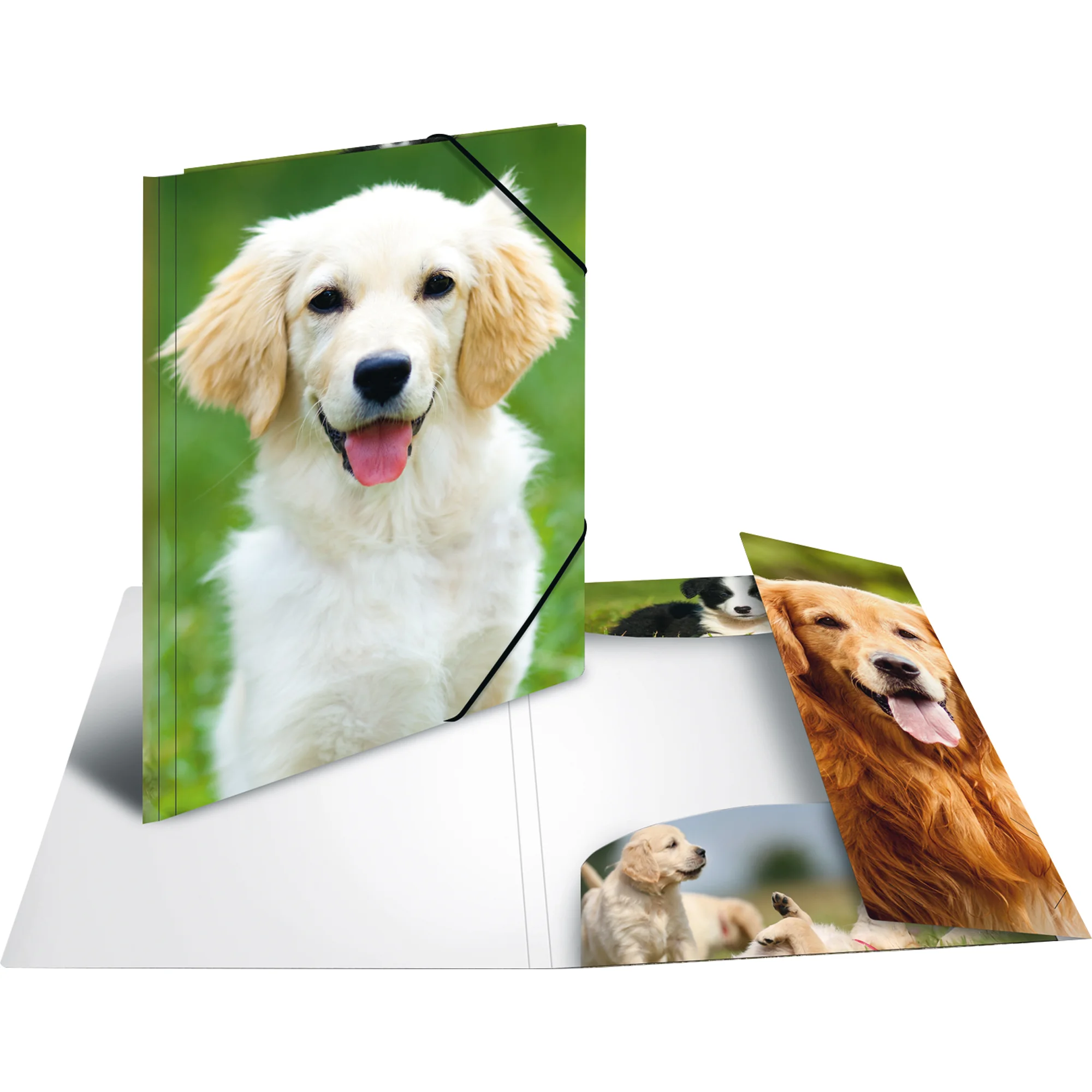 HERMA Eckspannermappe "Hunde", aus PP, DIN A3 (EAN: 4008705071444)