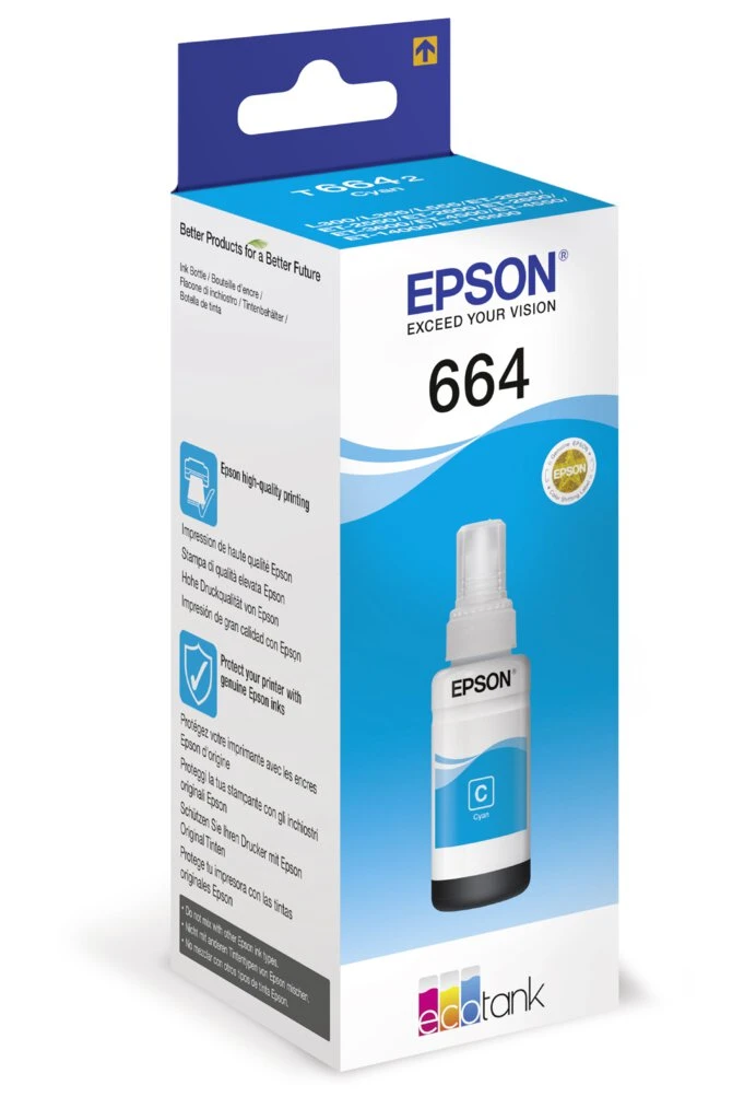 EPSON Tinte T6642 für EPSON EcoTank, bottle ink, cyan (EAN: 8715946540986)