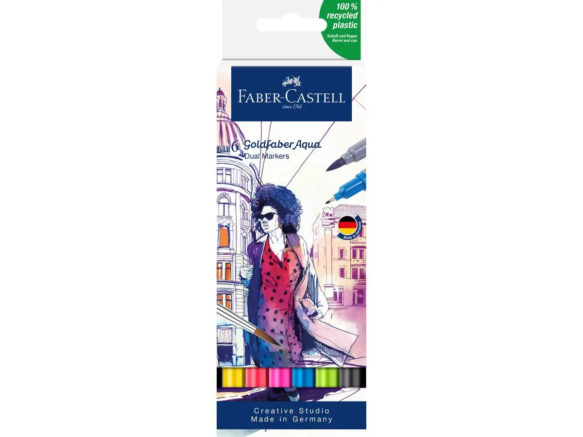 FABER-CASTELL Aquarellmarker GOLDFABER, 6er Etui (EAN: 4005401646068)