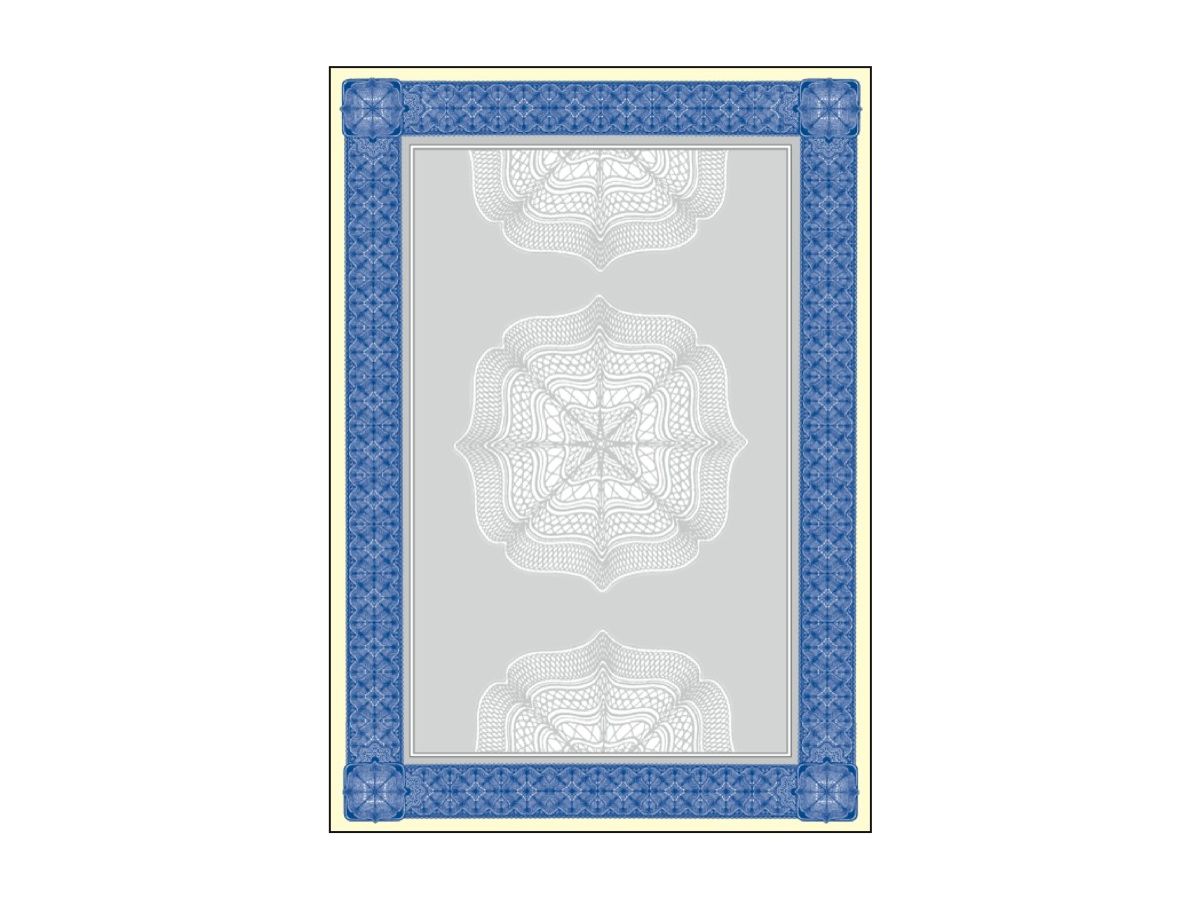 sigel Motiv-Papier Wertpapier, A4, 185 g, Edelkarton, blau (EAN: 4004360980114)