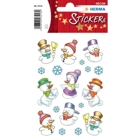 HERMA Weihnachts-Sticker DECOR "Schneemänner" (EAN: 4008705032162)