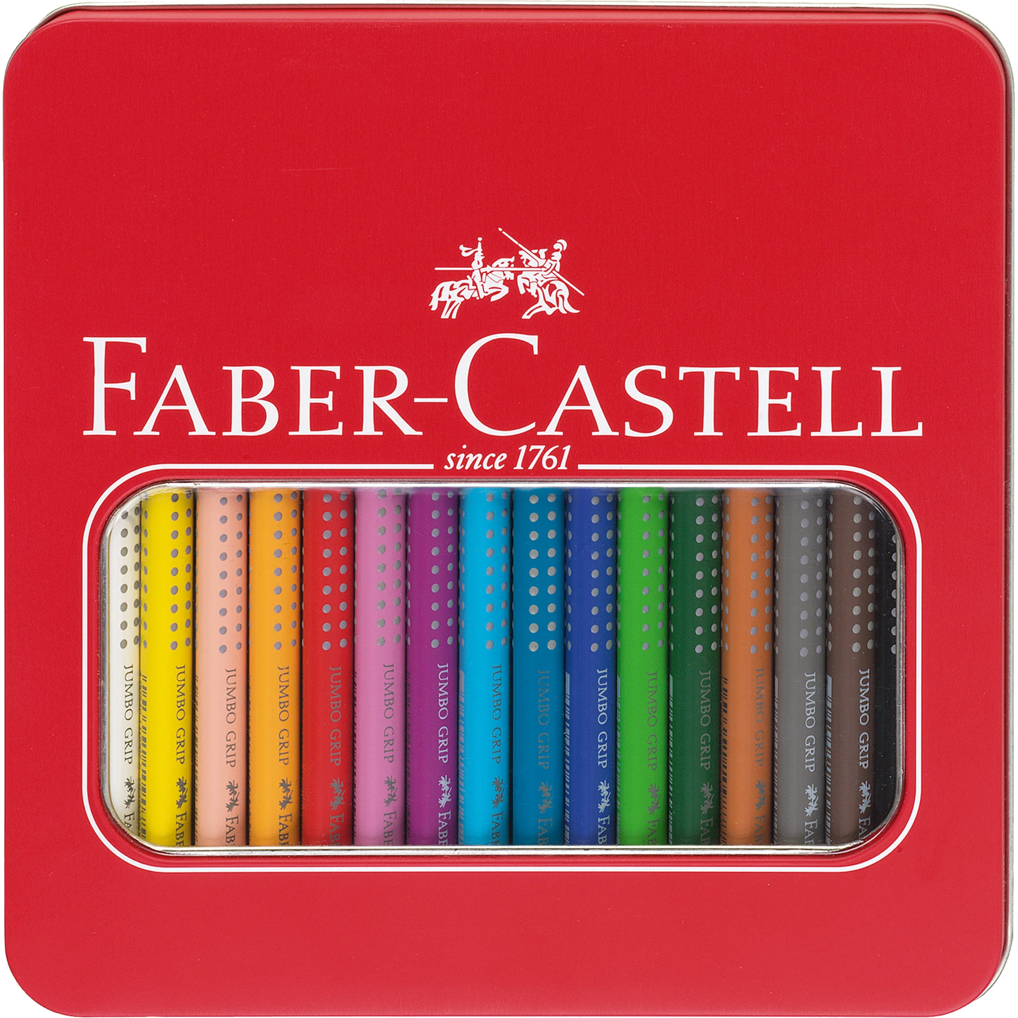 FABER-CASTELL Dreikant-Buntstifte Jumbo GRIP, 16er Etui (EAN: 4005401109167)