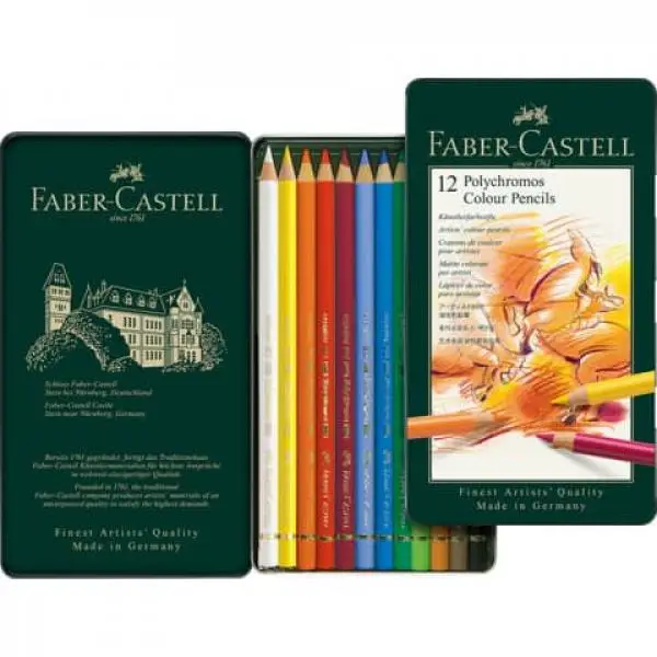 FABER-CASTELL Buntstifte POLYCHROMOS, 12er Metalletui (EAN: 4005401100126)