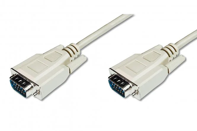 DIGITUS VGA-Monitor-Anschlusskabel, HD 15, beige, 1,8 m (EAN: 4016032286455)