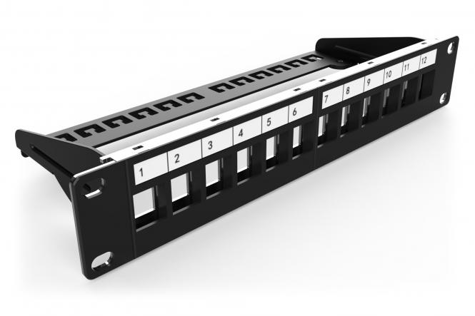 DIGITUS 10" Modular Patch Panel für Keystone Module, 12-Port (EAN: 4016032280804)