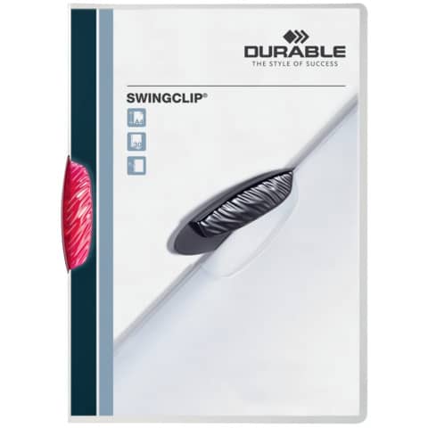 DURABLE Klemmhefter SWINGCLIP, DIN A4, Clip purpur rot (EAN: 4005546208855)