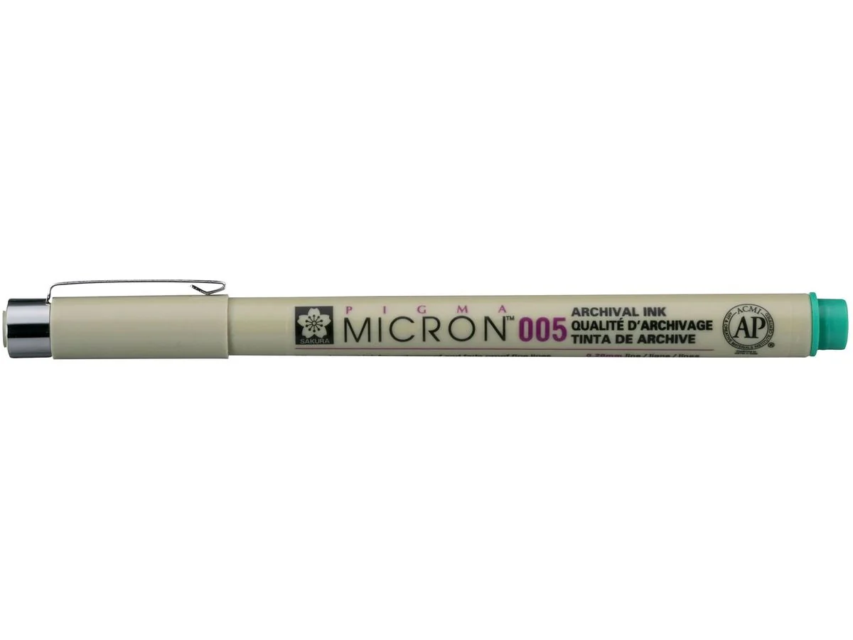 SAKURA Fineliner PIGMA MICRON 005, grün (EAN: 0084511318434)