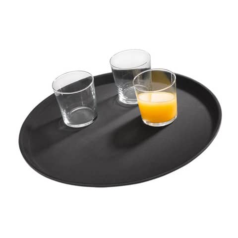 APS Serviertablett NOSLIDE, Durchmesser: 405 mm, schwarz (EAN: 4004133005495)