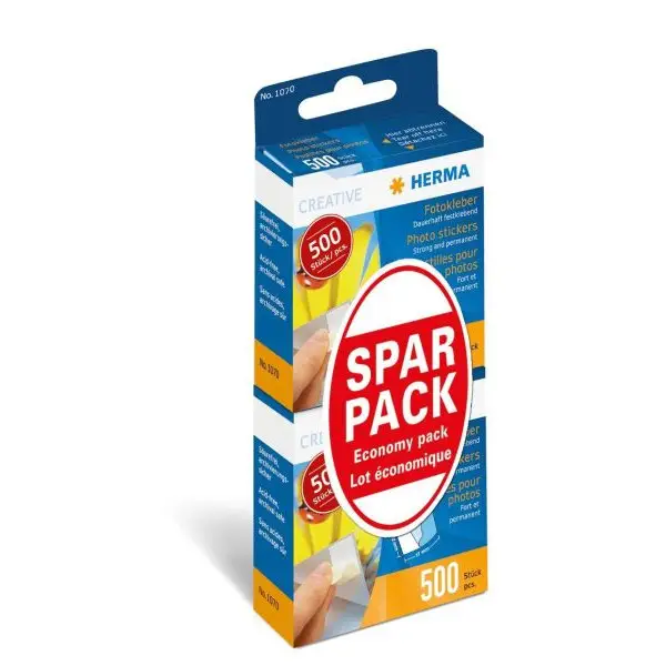 HERMA Foto-Kleber im Sparpack, 2 x 500 Stück (EAN: 4008705010757)