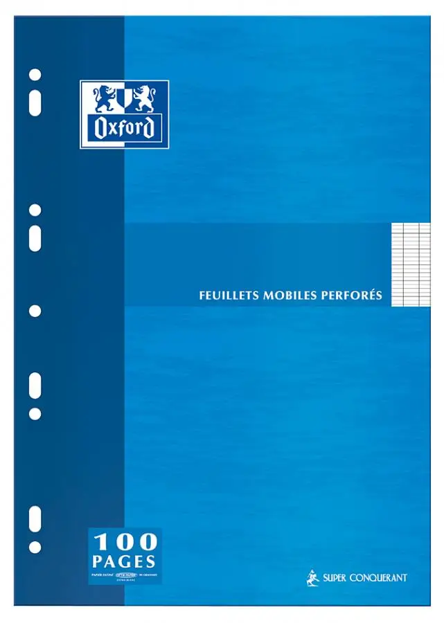 Oxford Feuilles simples perforées, A4, séyès (EAN: 3020120867311)
