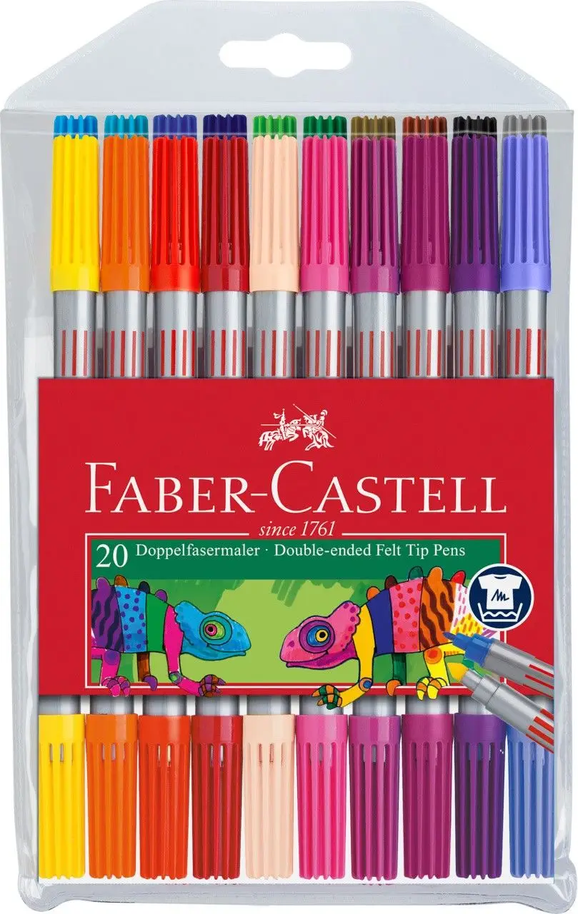 FABER-CASTELL Doppelfasermaler, 20er Etui (EAN: 4005401511199)