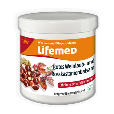 Lifemed Rotes Weinlaub-/ Rosskastanienbalsam, 250 ml Tiegel (EAN: 4255802200271)