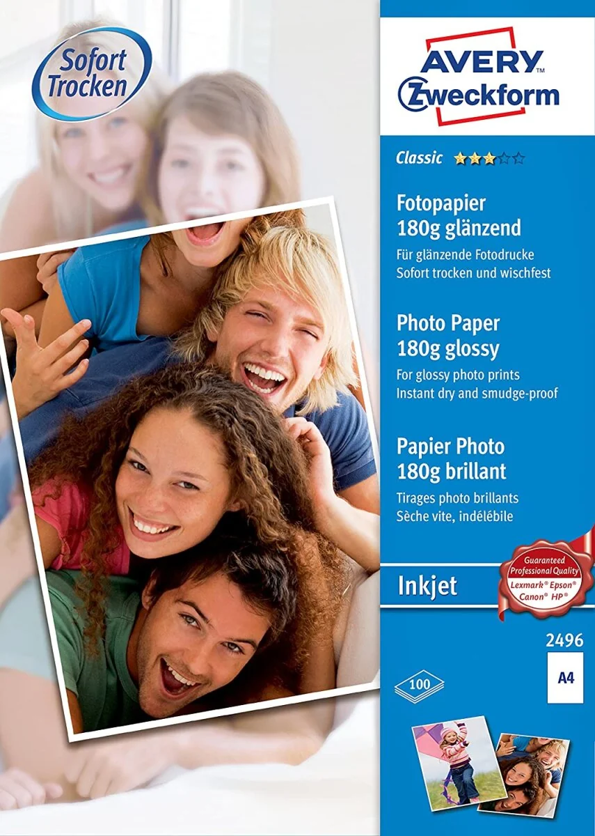 AVERY Zweckform Inkjet Fotopapier EVERYDAY, 180 g/qm, DIN A4, weiß (EAN: 4004182024966)