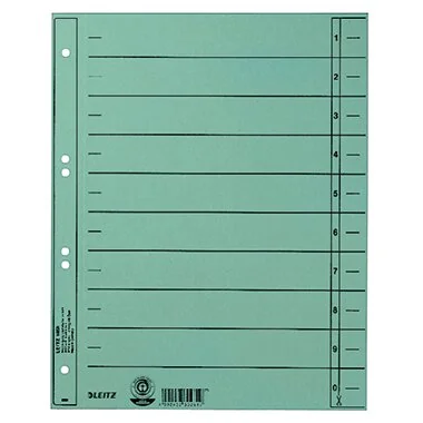 LEITZ Trennblätter, A4 Überbreite, Manilakarton 230g/qm,blau, hellblau (EAN: 4002432302826)