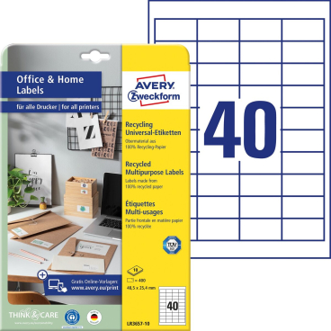 AVERY Zweckform Recycling-Universal-Etiketten Home Office (EAN: 4004182636572)