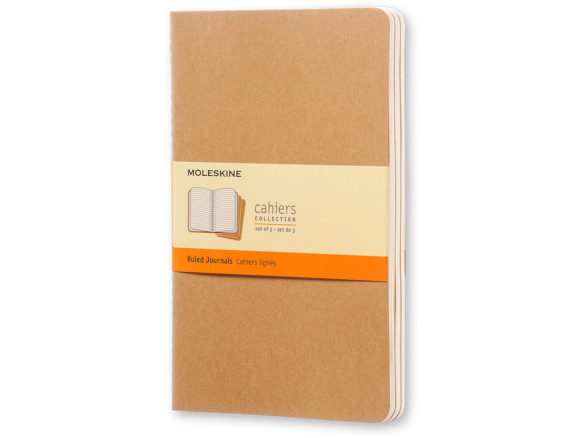 MOLESKINE Notizheft Cahier, L/A5, liniert, Karton, braun (EAN: 9788883704987)