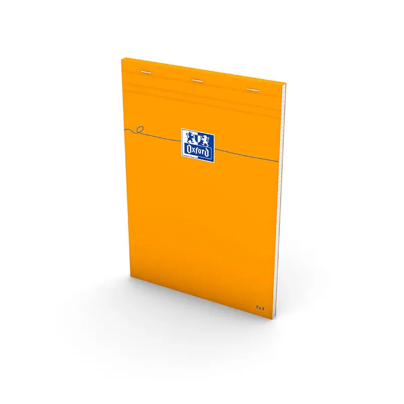 Oxford Notizblock, DIN A4, kariert, 80 Blatt, orange (EAN: 3020121062814)