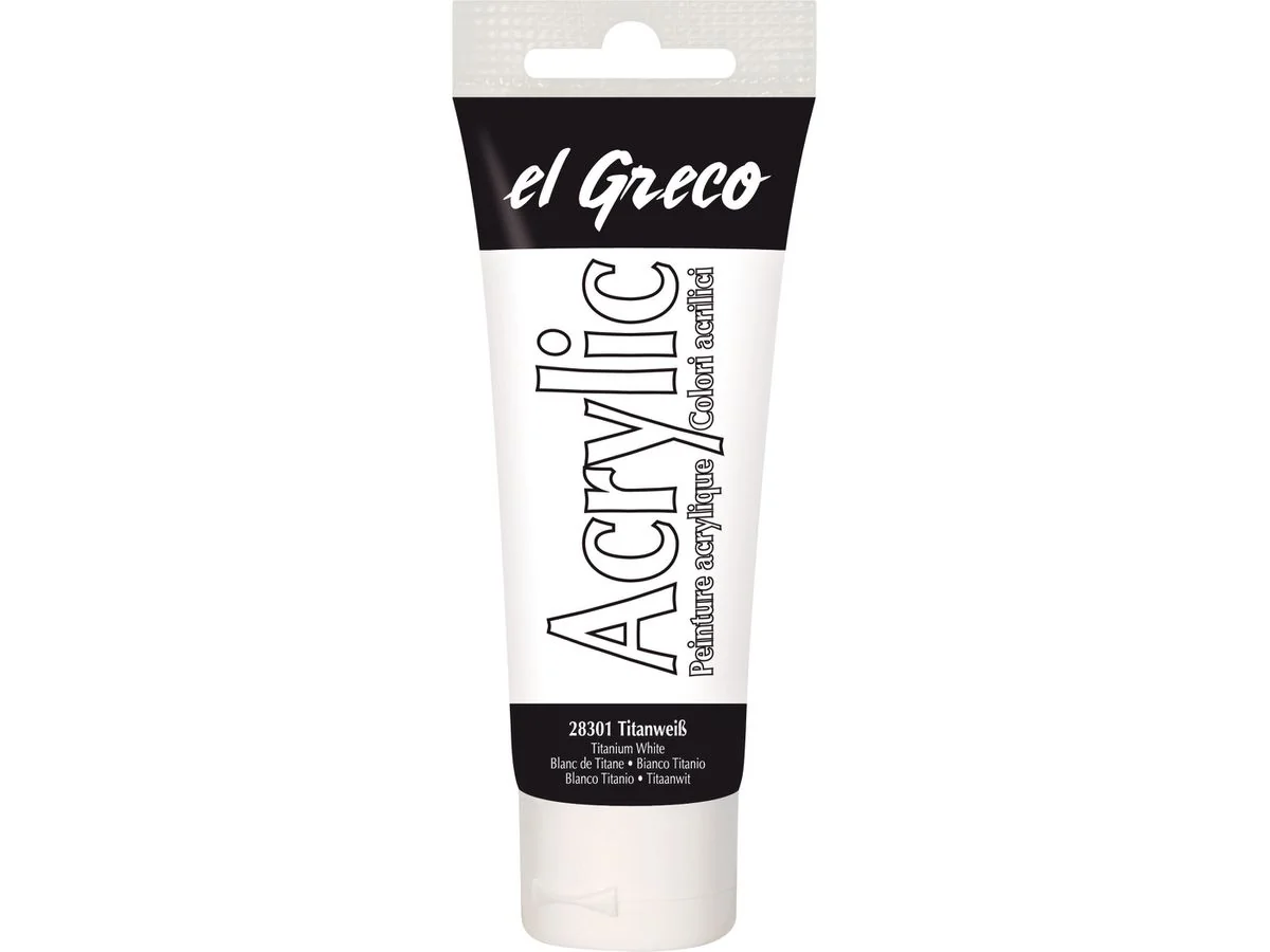 KREUL Acrylfarbe el Greco, titanweiß, 75 ml Tube (EAN: 4000798283018)
