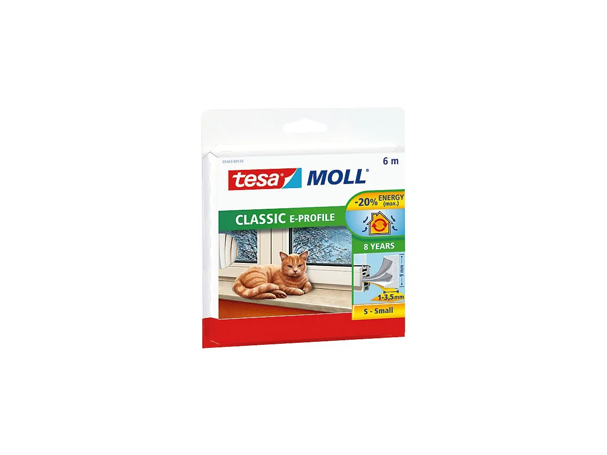 tesa INSULATION Dichtungsband S, weiß, 9 mm x 6 m (EAN: 4042448102287)