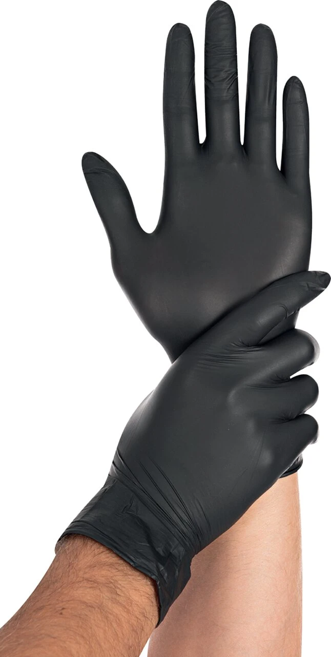 HYGOSTAR Nitril-Handschuh "DARK", S, schwarz, puderfrei (EAN: 4015544270686)