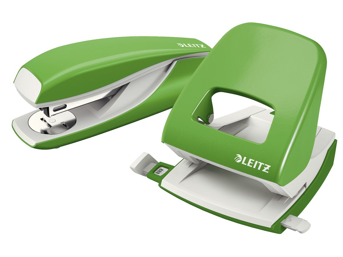 LEITZ Heftgerät- & Locher-Set Nexxt WOW, grün-metallic (EAN: 4002432123537)