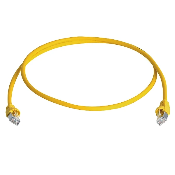 Telegärtner Patchkabel, Kat.6A (tief), S/FTP, 2,0 m, gelb (EAN: 4018359286545)