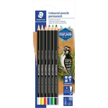 STAEDTLER Trockenmarker Lumocolor permanent glasochrom, 6er (EAN: 4007817054642)