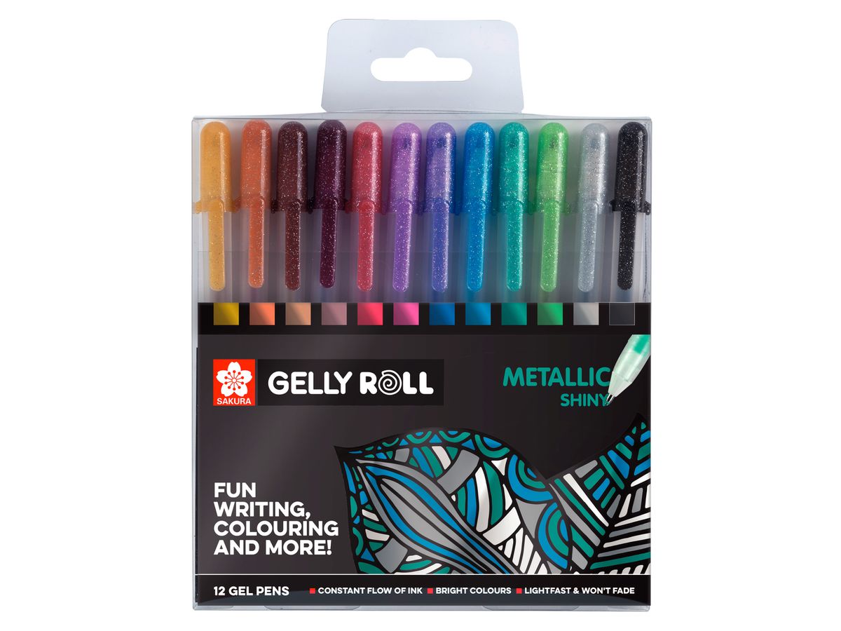 SAKURA Gel-Tintenroller Gelly Roll Metallic, 12er Etui (EAN: 8712079395728)