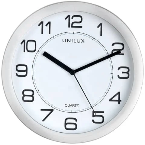 UNiLUX Wanduhr/Quarzuhr "ATTRACTION", magnetisch, silber (EAN: 3595560023318)