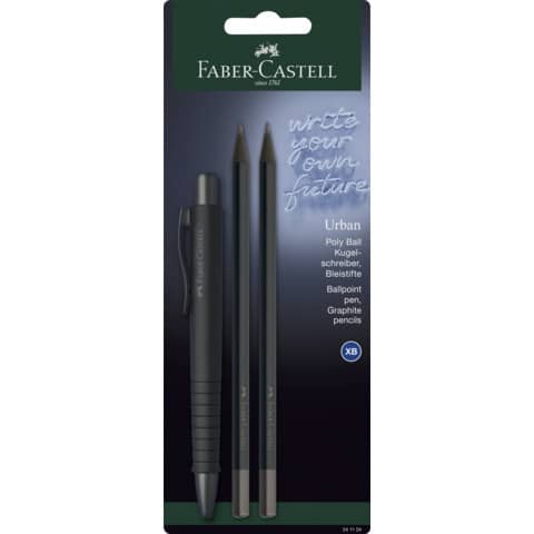 FABER-CASTELL Schreibgeräte-Set POLY BALL URBAN, schwarz (EAN: 4005402411245)