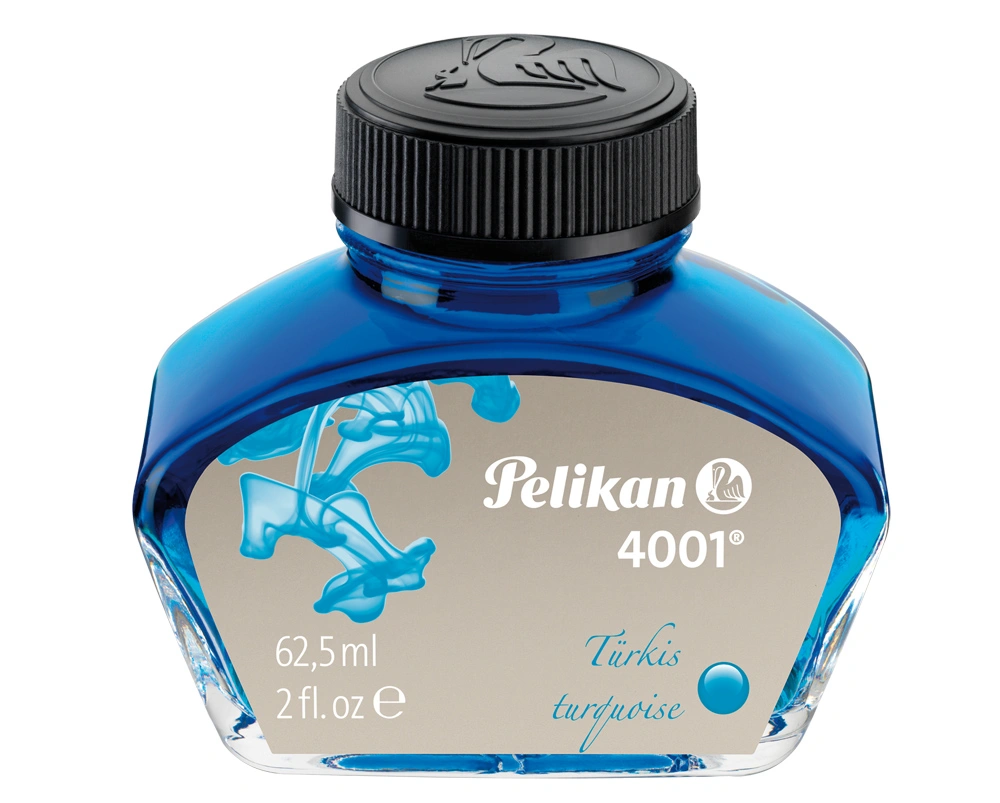 Pelikan Tinte 4001 im Glas, türkis, Inhalt: 62,5 ml (EAN: 4012700329202)