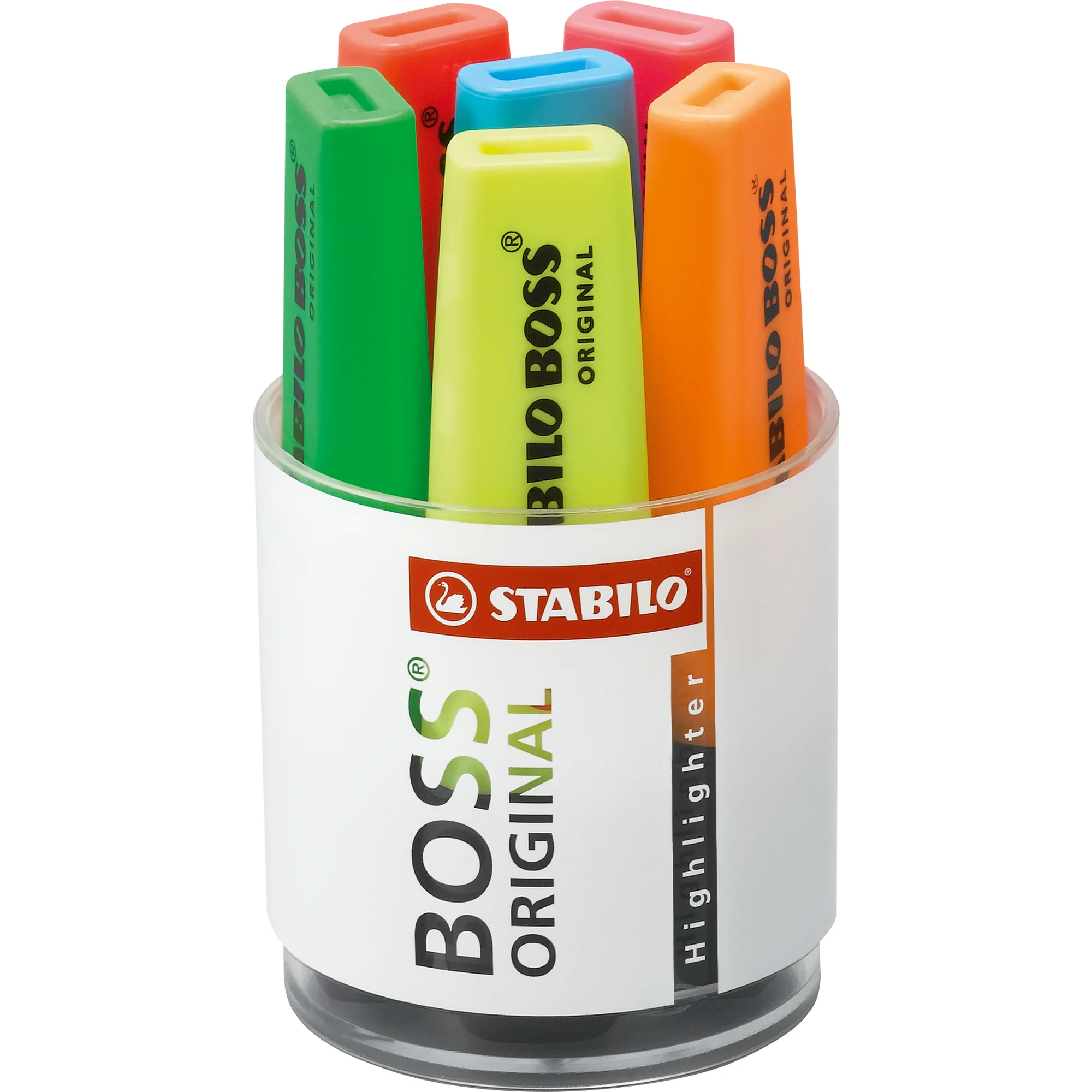 STABILO Textmarker BOSS ORIGINAL, 6er Rundbox (EAN: 4006381214575)