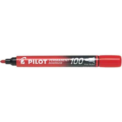 PILOT Permanent-Marker 100, Rundspitze, rot (EAN: 4902505511103)