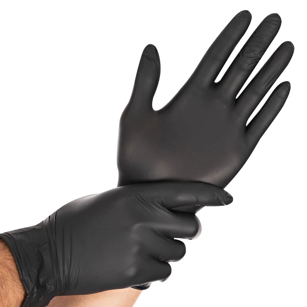 HYGOSTAR Nitril-Handschuh Safe Light, M, schwarz, puderfrei (EAN: 4015544270587)