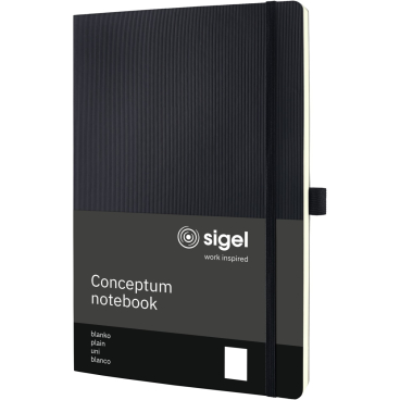 sigel Notizbuch Conceptum, DIN A4, blanko, schwarz (EAN: 4004360771439)