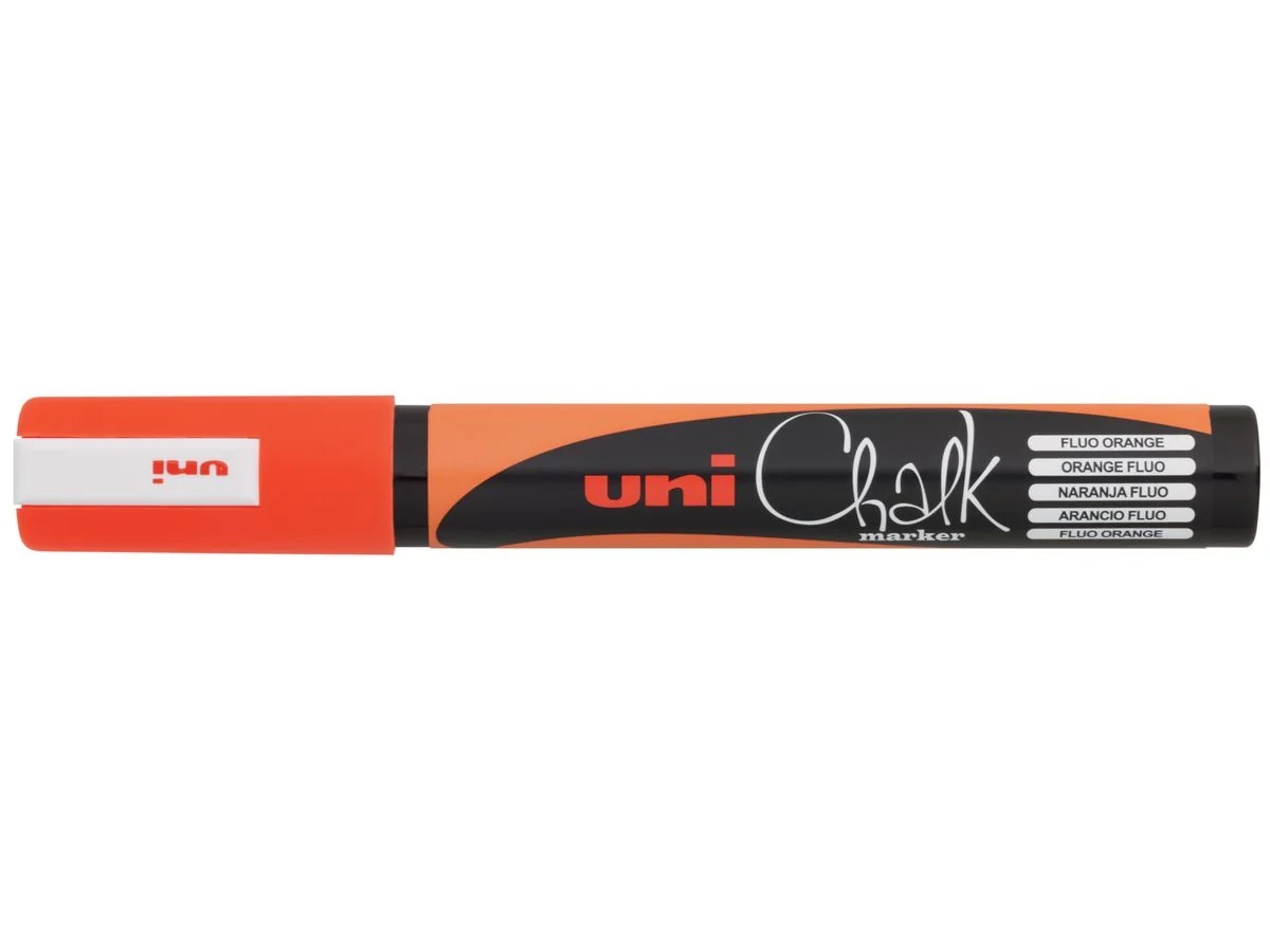 uni-ball Kreidemarker Chalk marker PWE5M, neon-orange (EAN: 4902778140031)