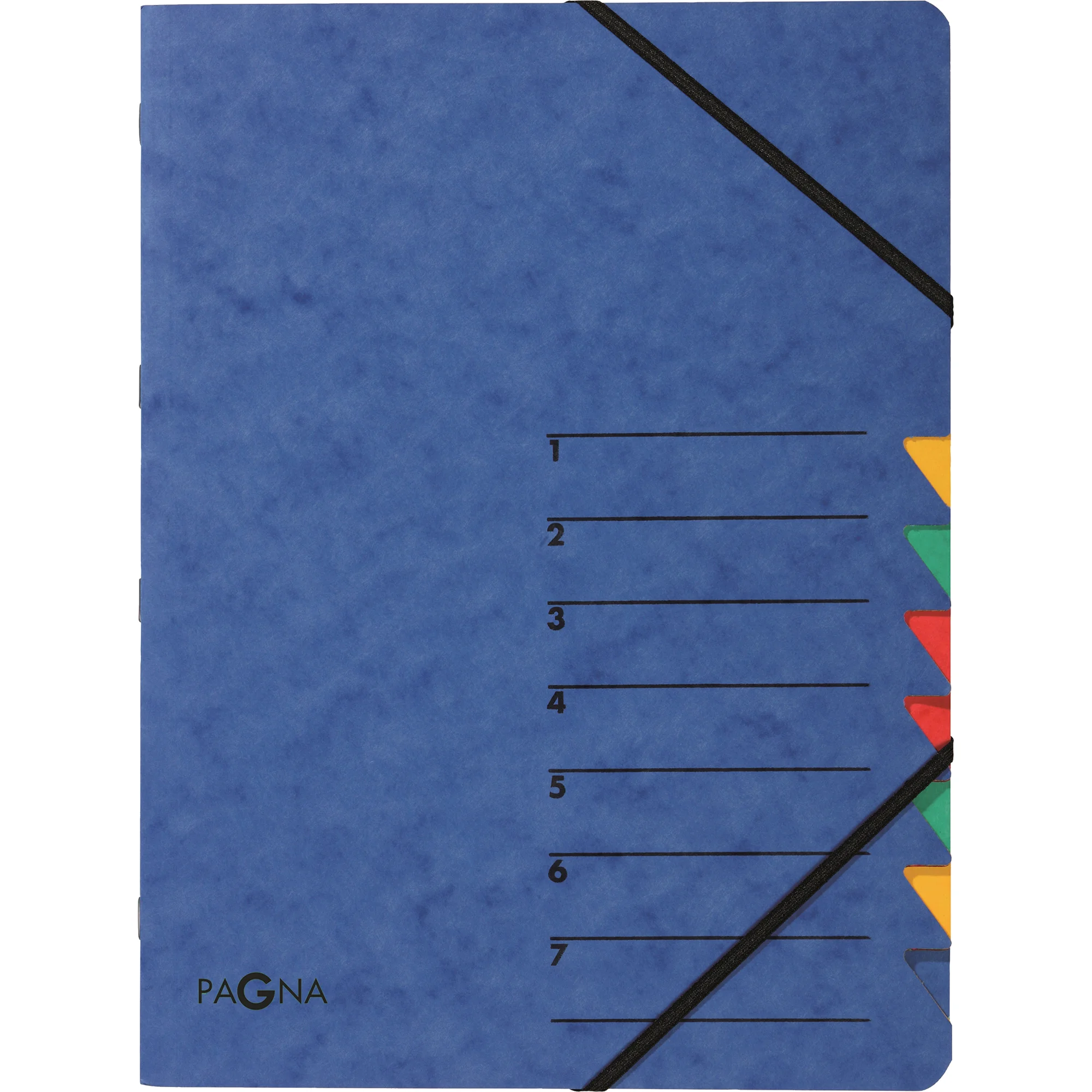 PAGNA Ordnungsmappe "EASY", DIN A4, Karton, 7 Fächer, blau (EAN: 4013951003507)